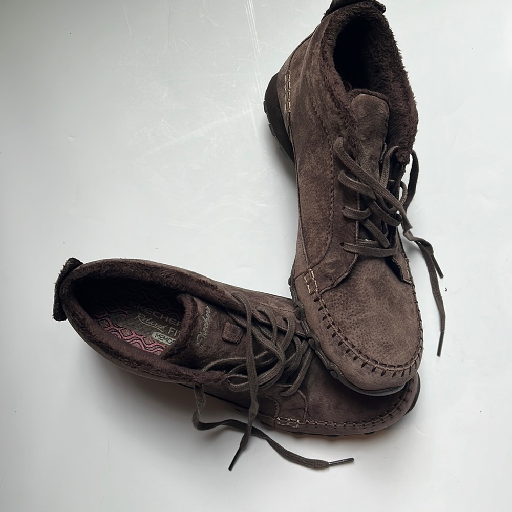 Skechers Women's Bikers-Lineage-Moc-Toe Lace-up Chukka Boot Ankle sneakers sz 9